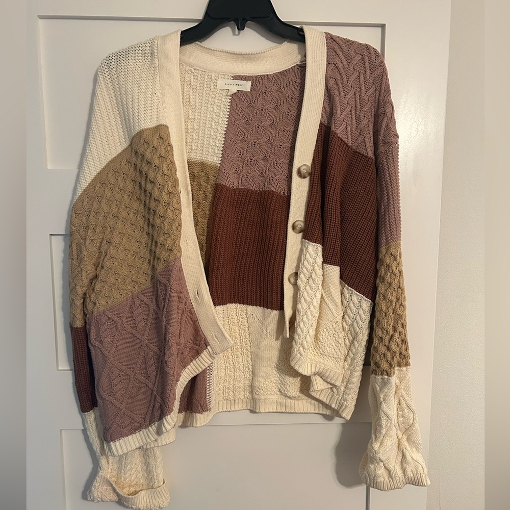 Cleo + Wolf block color cardigan- Boot Barn